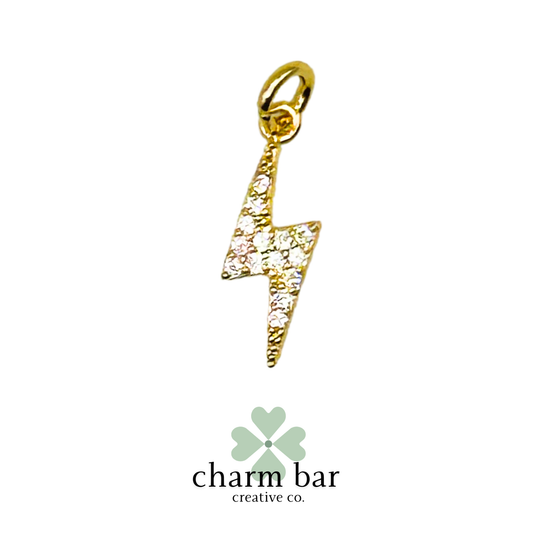 the Charms: Mini Pavé Lightning Bolt