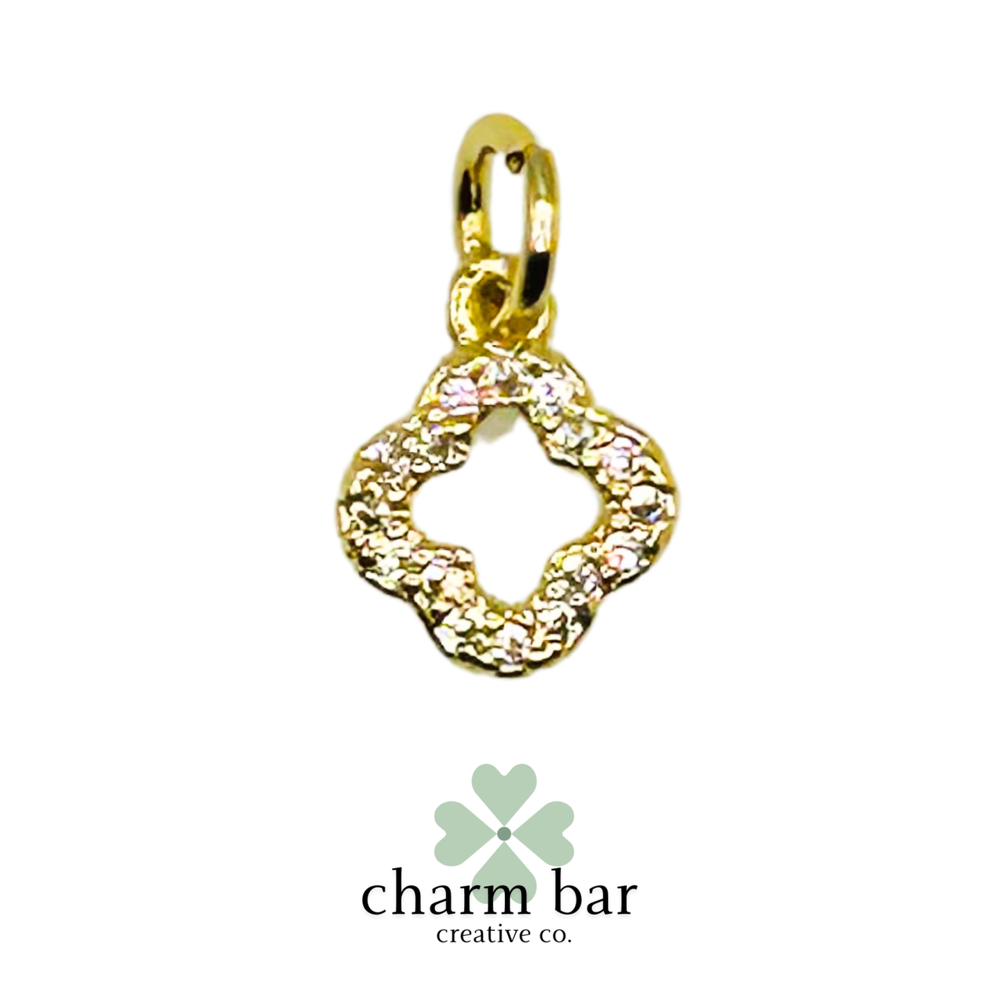 the Charms: Mini Pavé Clover Flower