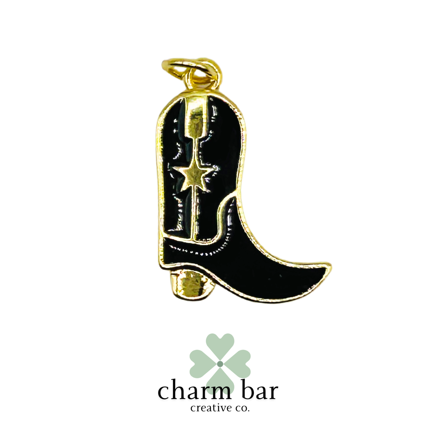 the Charms: Black Cowboy Boot