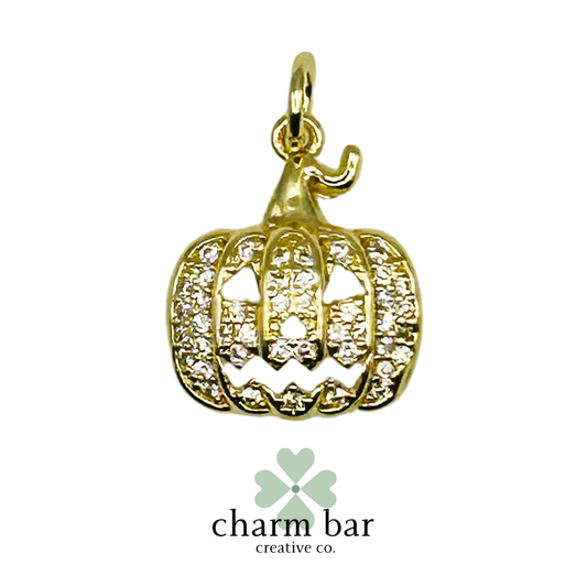 the Charms: Pavé Jack-o-Lantern Halloween Pumpkin