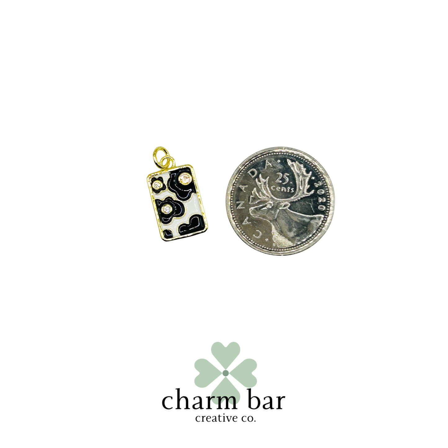 the Charms: Black & White Cow Flowers