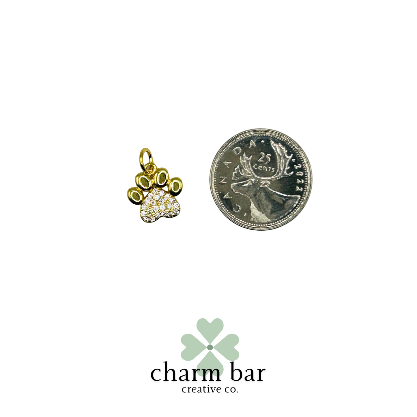 the Charms: Pavé Paw Print