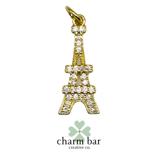 the Charms: Pavé Eiffel Tower