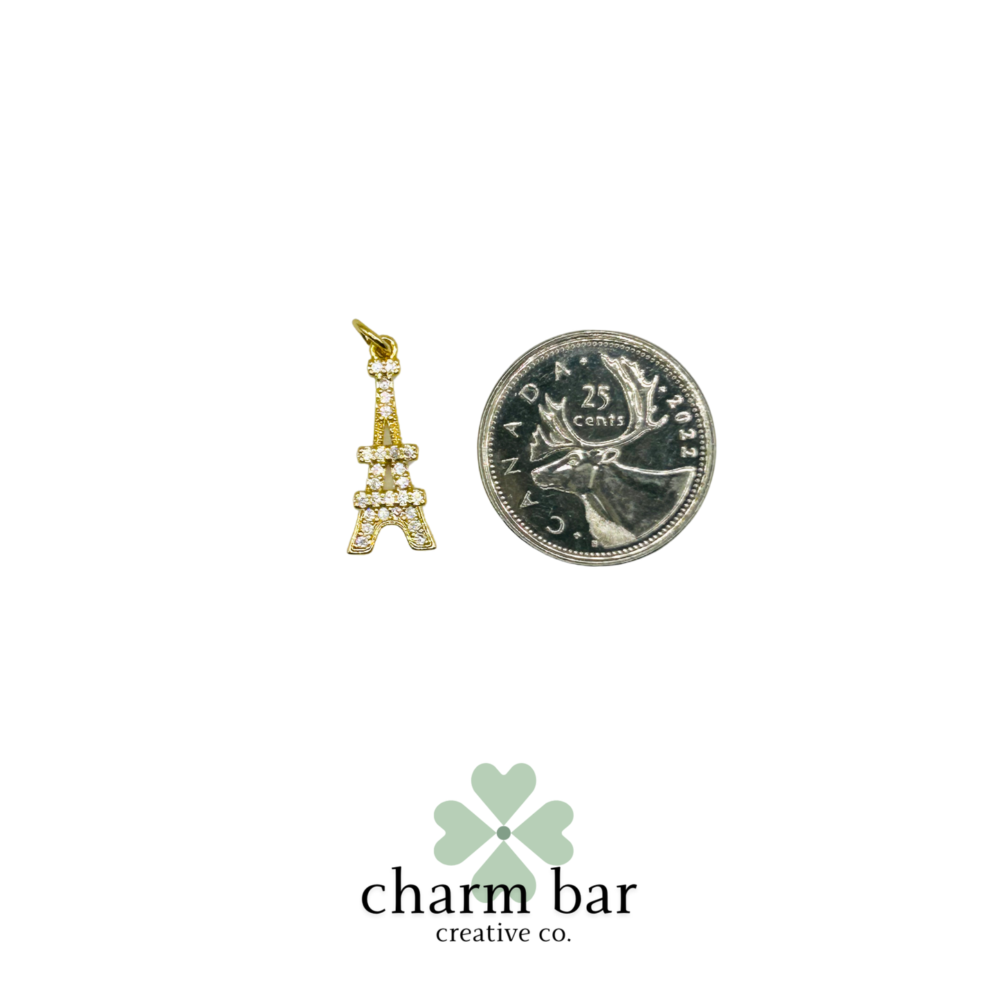 the Charms: Pavé Eiffel Tower