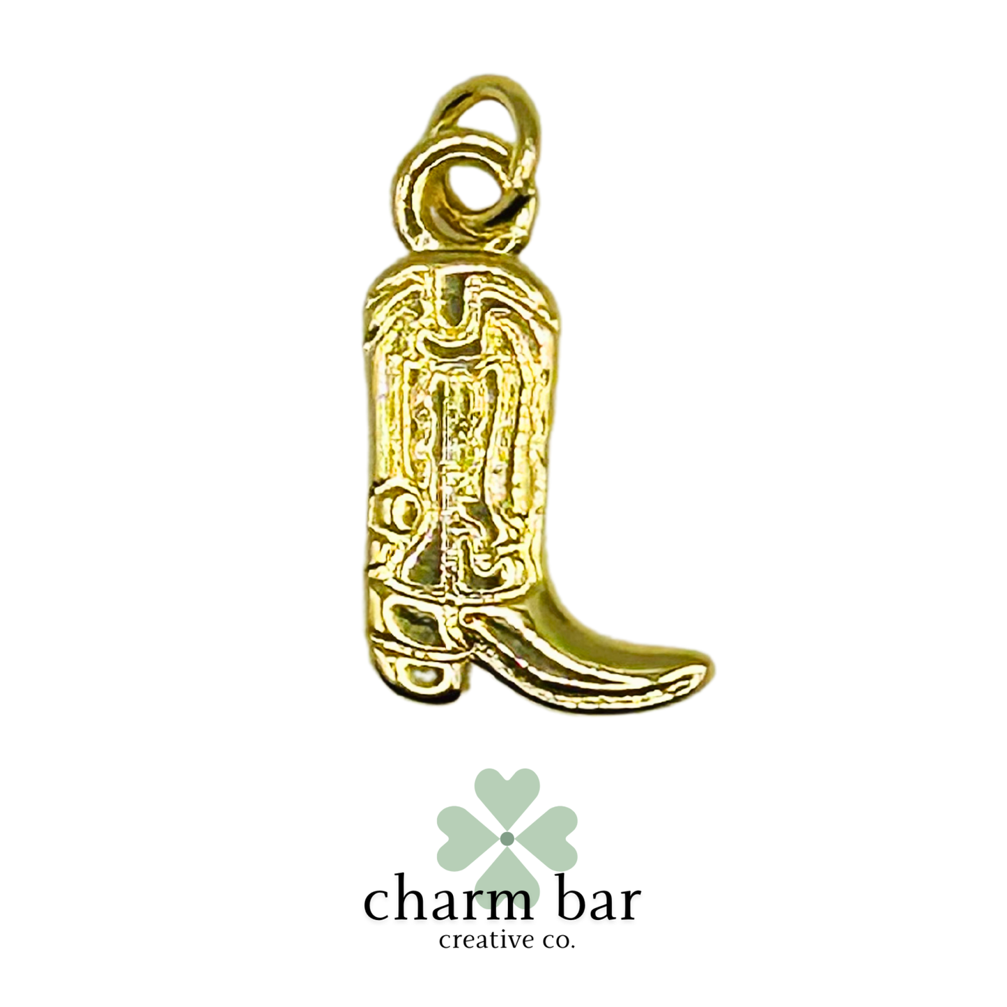 the Charms: Gold Western Boot