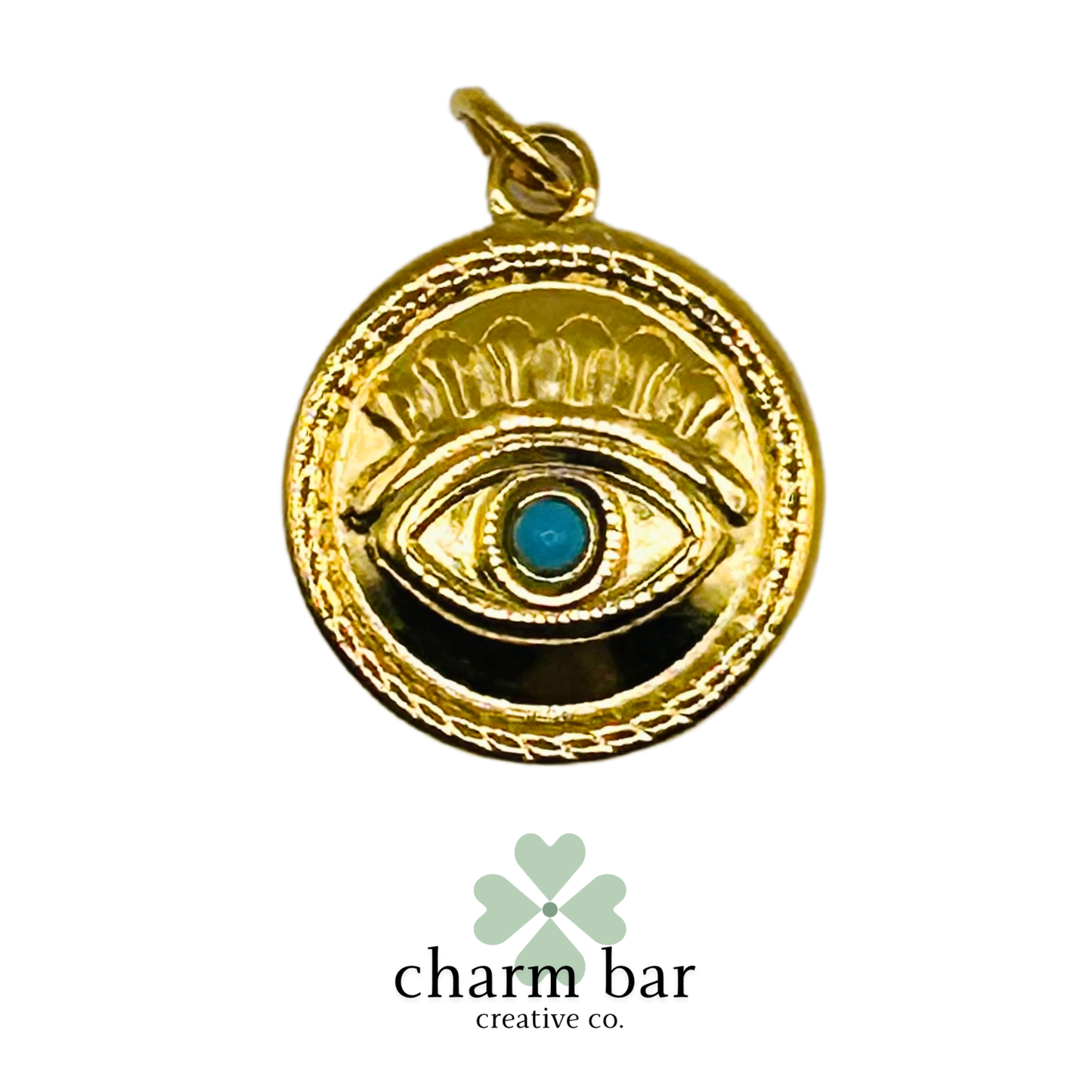 the Charms: Evil Eye Medallion with Turquoise Stone