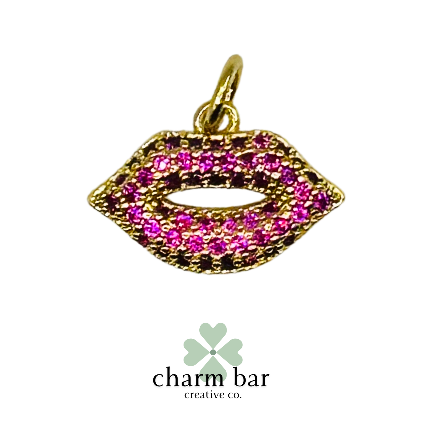 the Charms: Magenta Pavé Lips