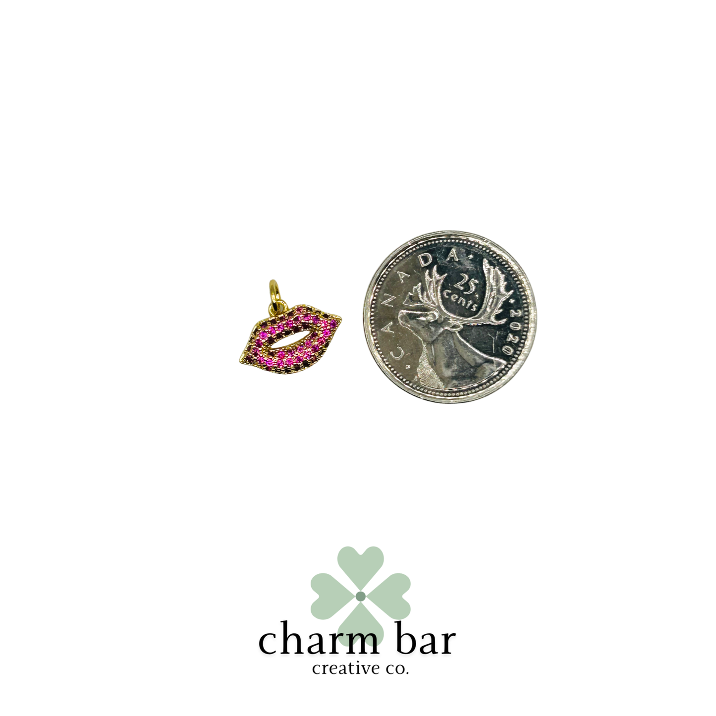 the Charms: Magenta Pavé Lips