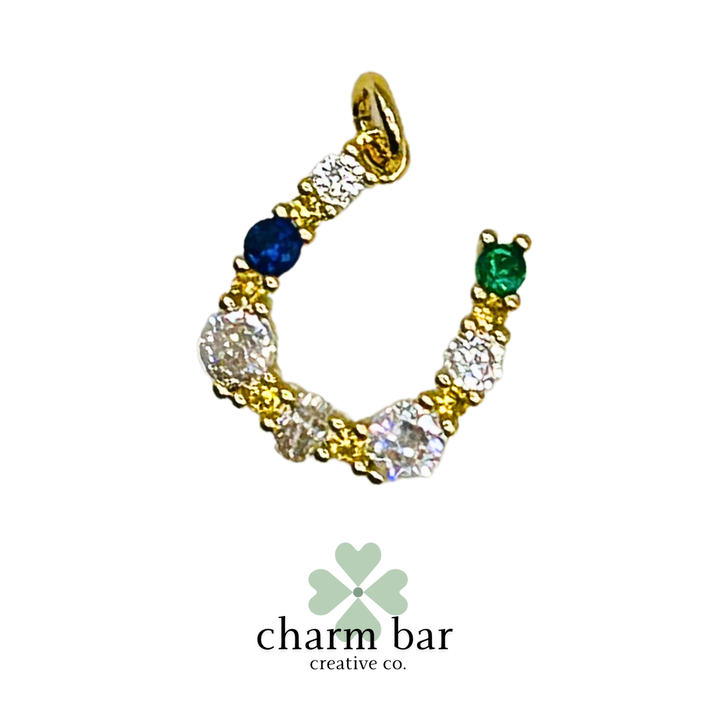 the Charms: Multi-Stone Horseshoe