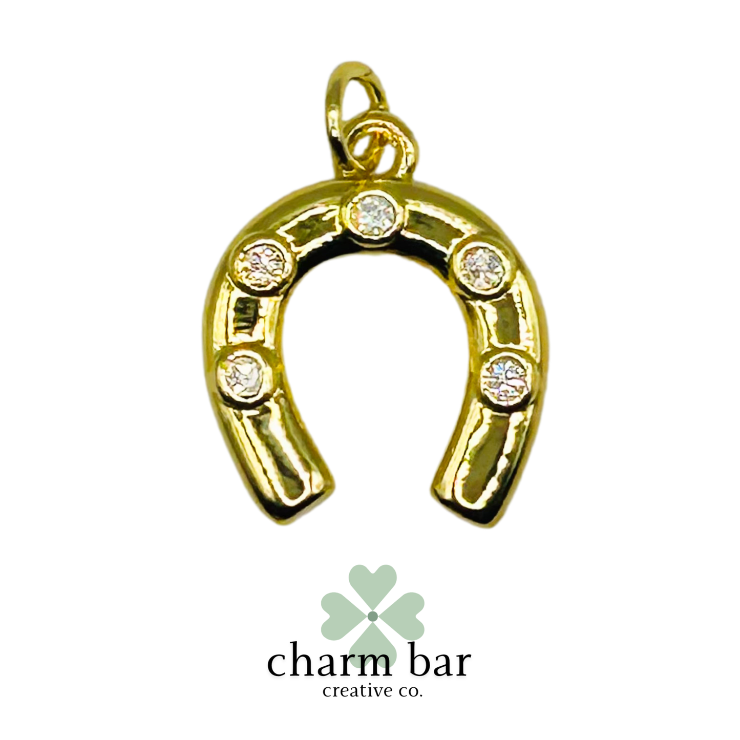 the Charms: Gold Upside Down Horseshoe