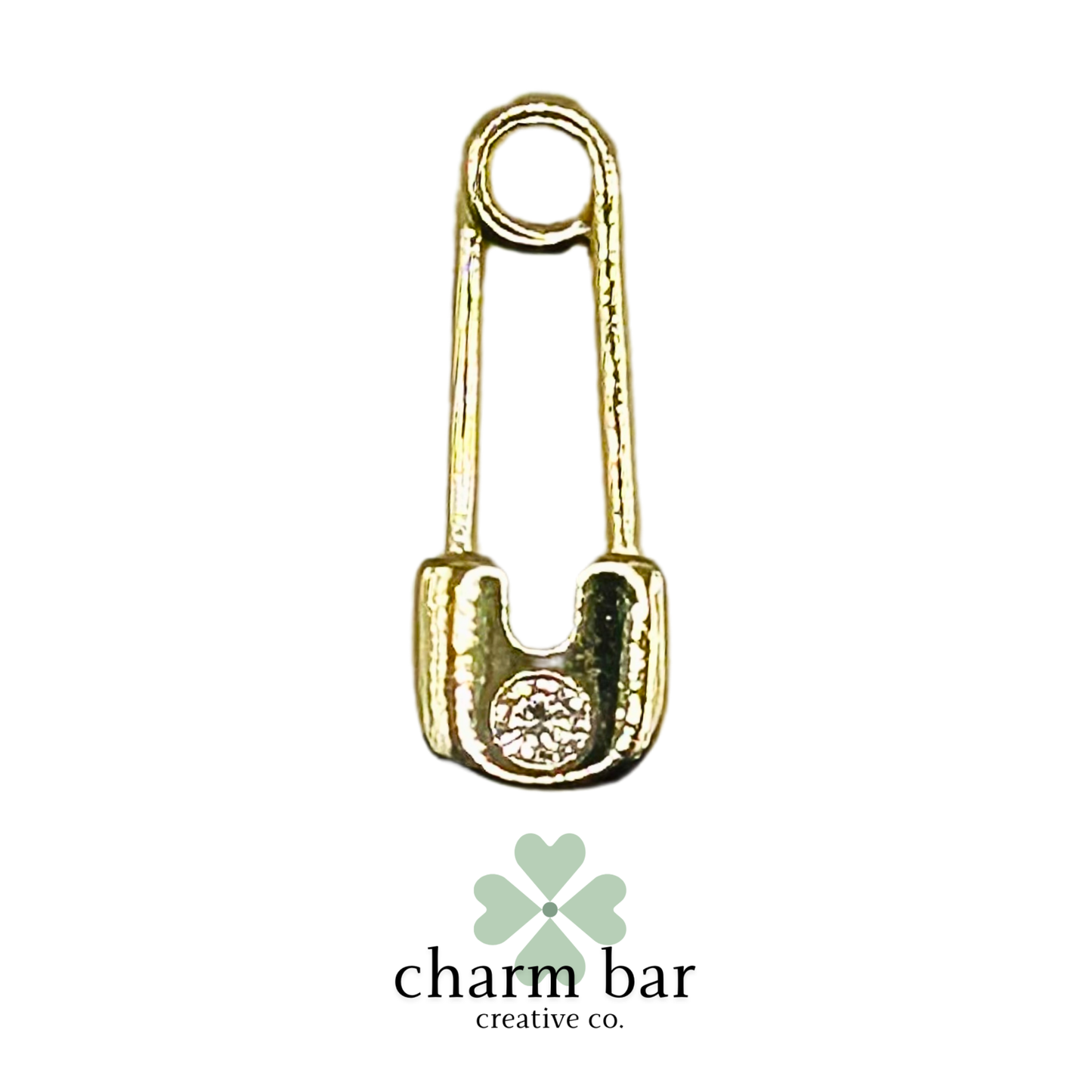 the Charms: Safety Pin with Stone