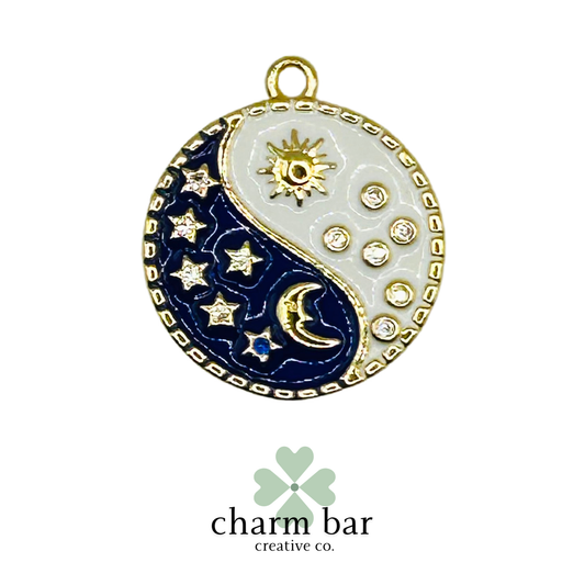 the Charms: Navy and White Yin-Yang