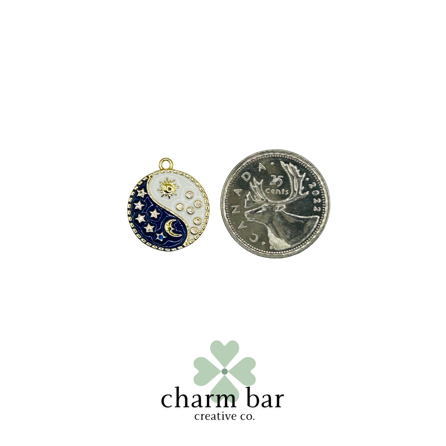 the Charms: Navy and White Yin-Yang