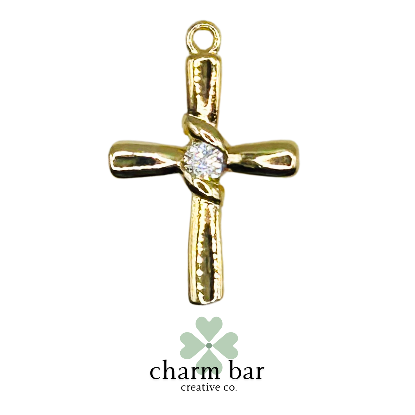 the Charms: Cross with Centre Stone